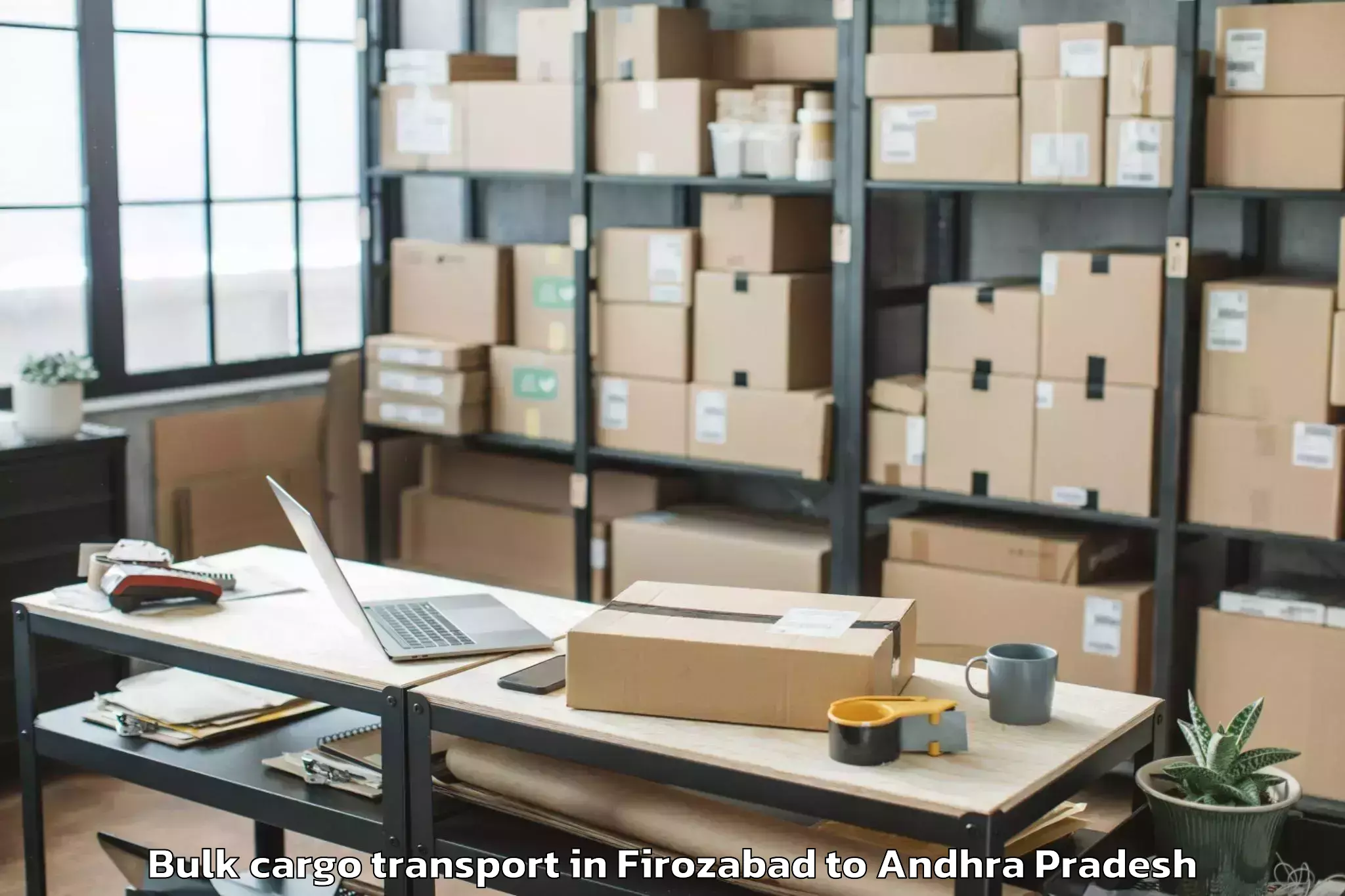 Professional Firozabad to Veligandla Bulk Cargo Transport